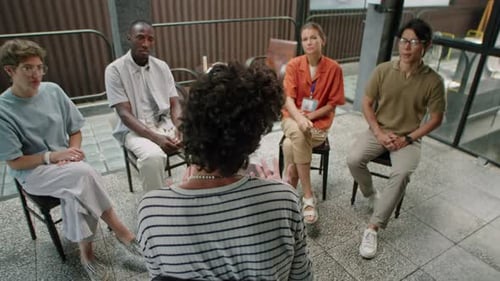 Group Discussion with Adults in Circle Seating