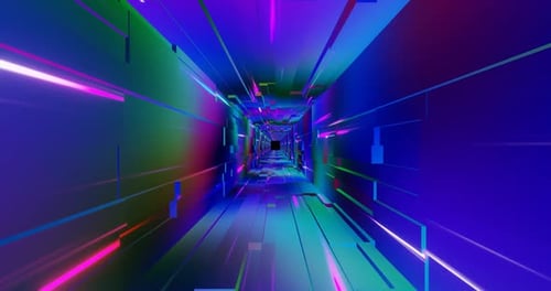 Abstract Colorful Tunnel - Seamless Loop