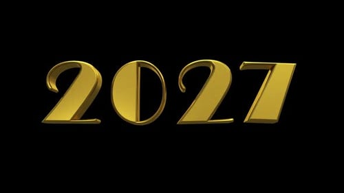 2027 Gold Text Animation