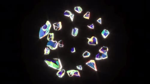 Beautiful Closeup of Lots of Precious Stones Intro Able to Loop Seamless