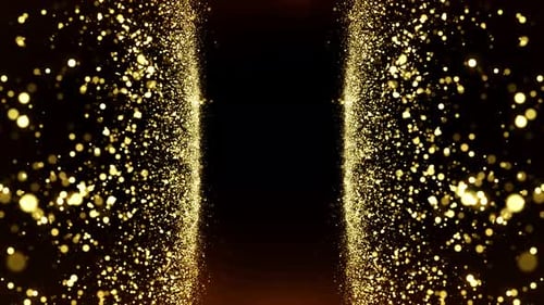 Elegant Golden Particles Reveal Animation Background