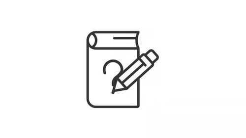 Animated Examination Linear Icon