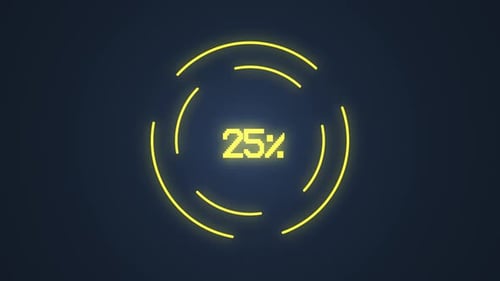 Círculo: barra de carregamento, animação progressiva de 100 por cento, contagem regressiva, barra de carregamento circular e carregamento