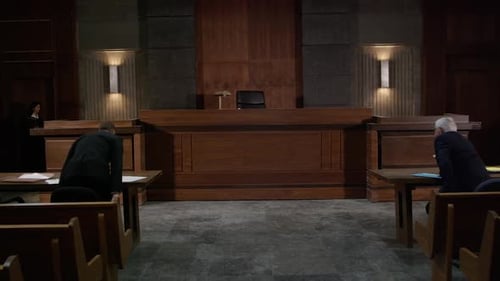 Judge entering the court room HD