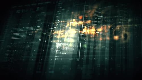 Immersive Data Matrix Display, Dynamic Information Network Simulation 04