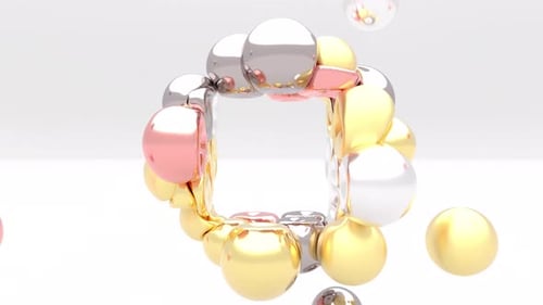 Color Soft Metal Balls Minimal 3d Style Intro