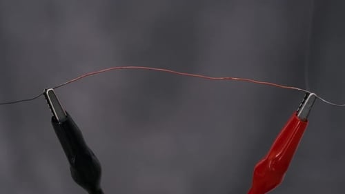 Wire Gradually Heating Up to Glowing Orange