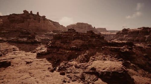 Sweeping Rocky Desert Canyon Landscape