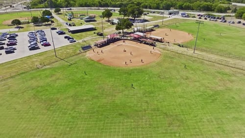 Kids playing baseball in Princeton, Texas.
