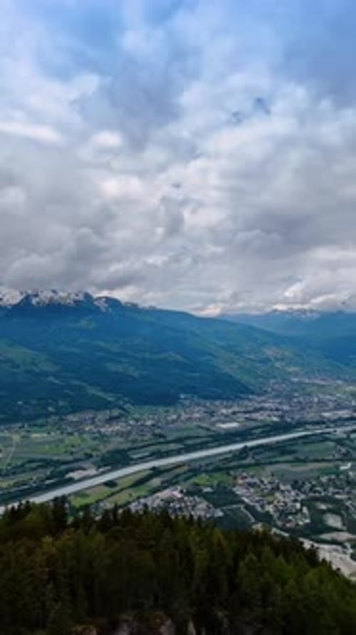 Picturesque scenery of Lichtenstein scattered among the stunning mountains.