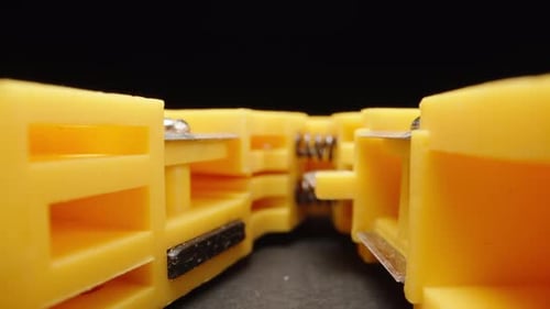 Wire stripper. Dolly slider extreme close-up. Laowa Probe