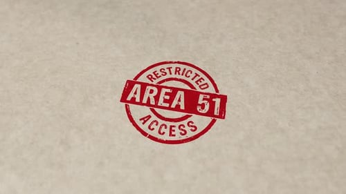 Area 51 restricted access stamp and stamping