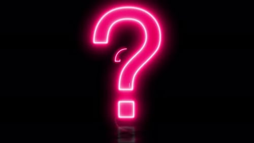 Animated Neon Pink Question Mark Symbol Drawing