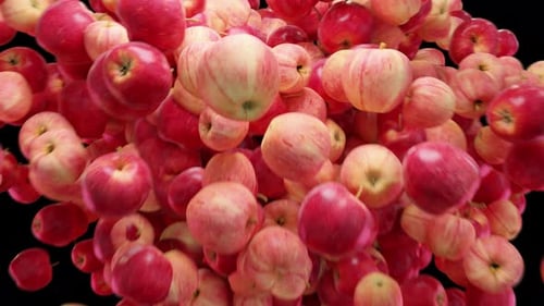 Bursting Red Apples 4K