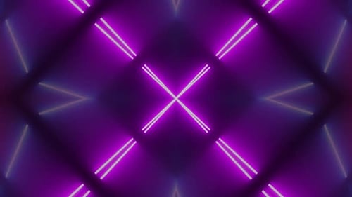 Dynamic Geometric Neon Lines Loop Background