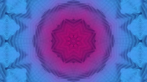 Seamless Abstract Fractal Kaleidoscope Looping Background