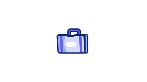 Ícone animado de mala