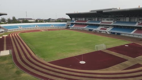 Aerial view of Landmark Stadium Mandala Krida Yogyakarta, Indonesia