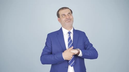 Businessman with time pressure.