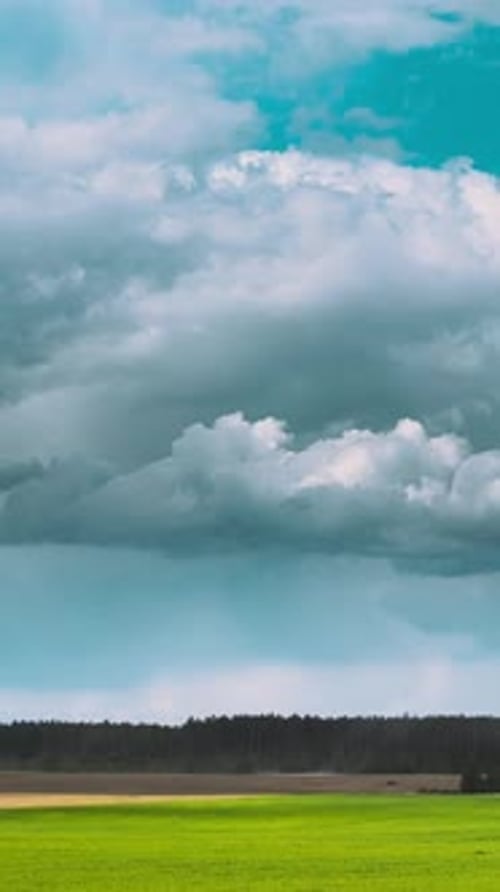 Colorful Cloudy Blue Sky Fluffy