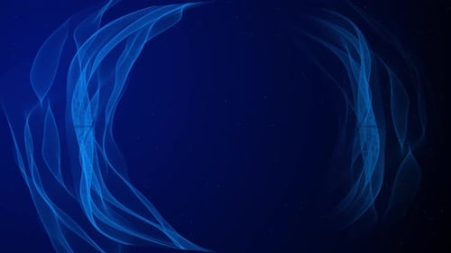 Wave Light Trail Particles Dots Big Data Block Chain Futuristic Network Digital Data Flow Cyber