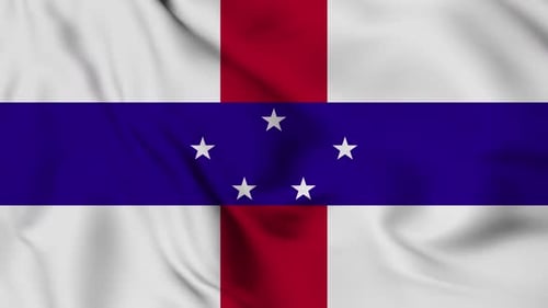 Netherlands Antilles Flag Realistic Waving Loop