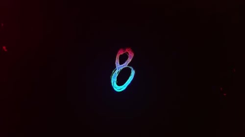 Neon Glitch Halloween Countdown with Animated Spooky Elements