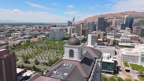 Experience the Breathtaking and Stunning Aerial Views of the Iconic Salt Lake City Utah Skyline
