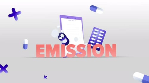 Animated Medical Theme with Pills and Clipboard