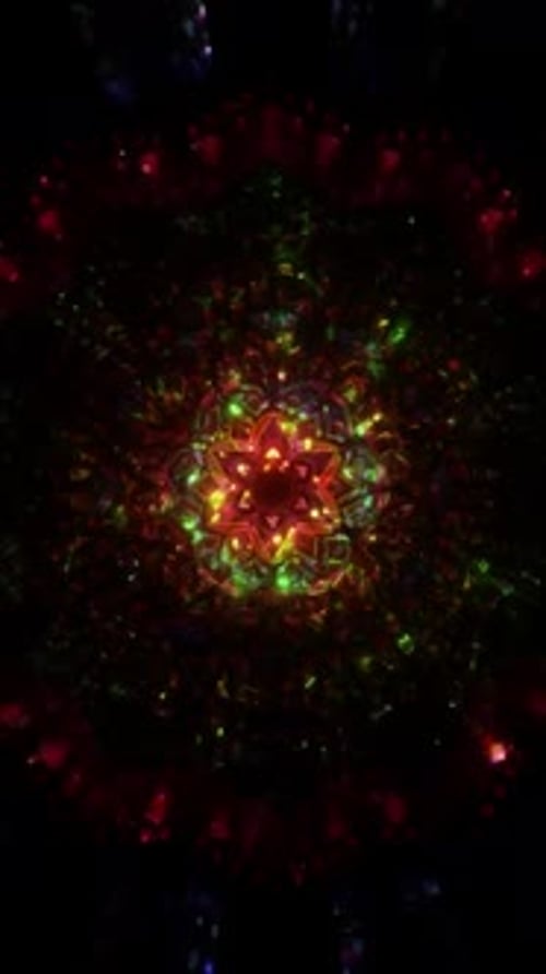 Abstrakte Bewegung in sakraler Geometrie mit ausdrucksstarkem VJ-Ready-Loop für Musikvideo-Atmosphären