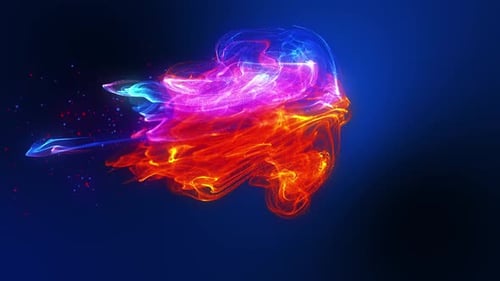 Colorful Particle Fluid Stream Abstract Motion Graphics Background