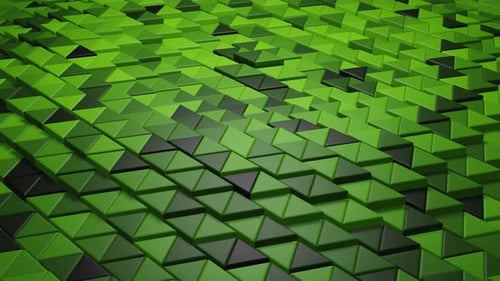 Green Triangles Wave Loop Background