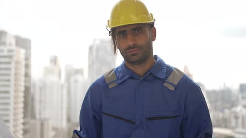 Engineer is working at tower.