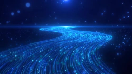 Blue Particle River Lines Shuttle Background