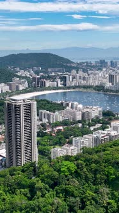 Rodrigo de Freitas Lagoon at Downtown City in Rio de Janeiro Brazil.