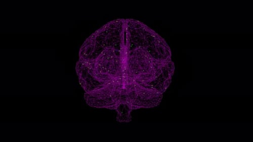 Abstract Digital Brain Network Seamless Loop Animation