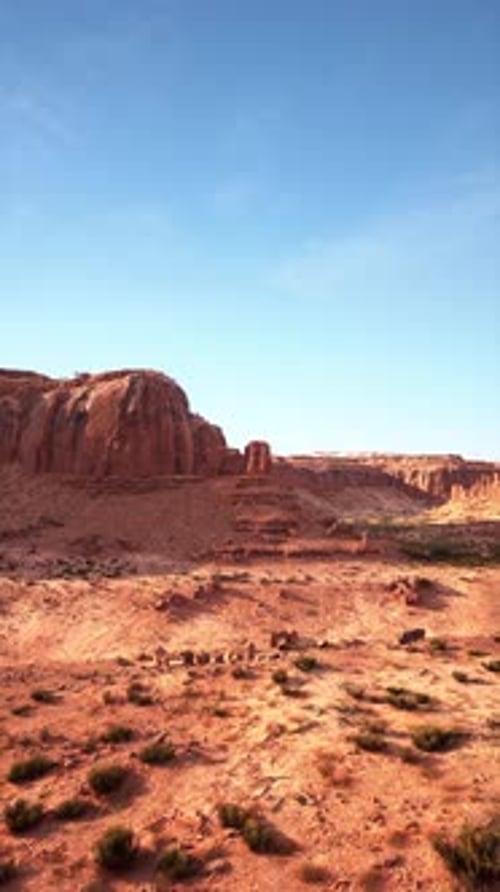 Dirt Field With Nevada Mountain