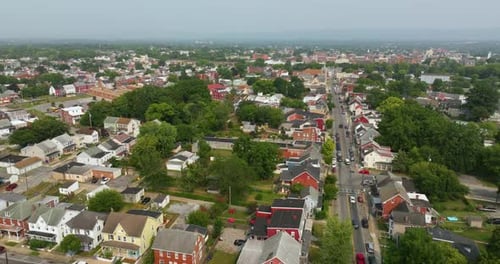 Hagerstown Historic City in Maryland with Old Historical Architecture USA Panoramic Townscape