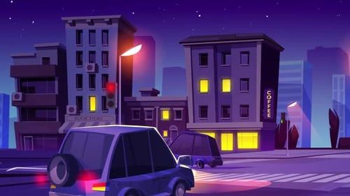 City Cars Night Ambiance