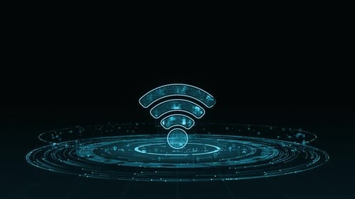 Futuristic Wi-Fi Technology Connection Animation