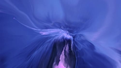 Abstract Fluid Background with Blue and White Swirls
