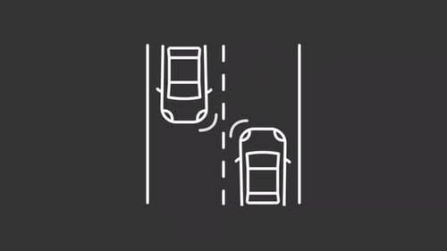 Road traffic white line animation