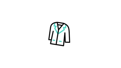 Animiertes Laborkittel-Symbol
