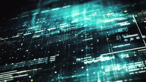 Contexte HUD de simulation de données matricielles futuriste 18