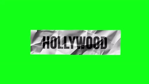 Hollywood Paper Style Headline Title Green Screen 4K
