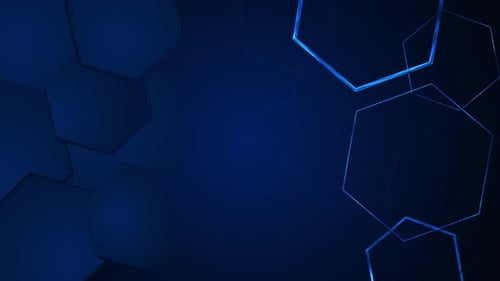 Abstract blue futuristic hexagons surface pattern, Trendy sci-fi technology honeycomb offset effect.