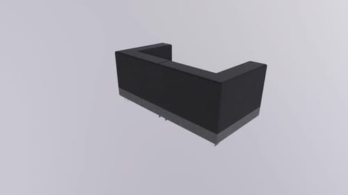 Mobilier de canapé, objet 3D, boucle rotative