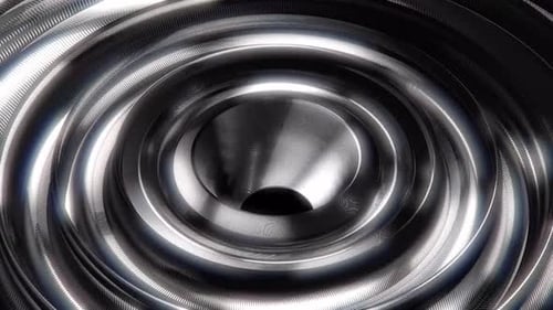 Abstract Metallic Geometric Rings Hypnotic Background Animation