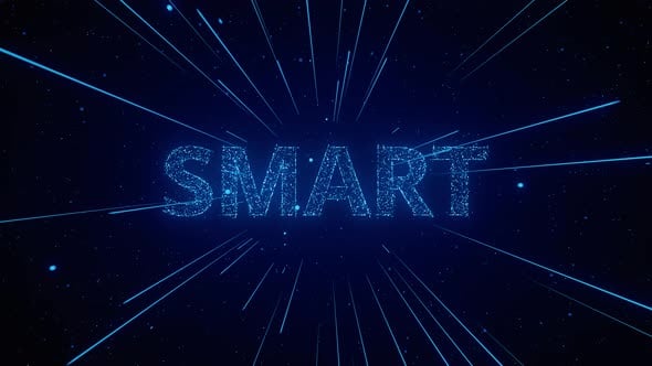 SMART Word Animation With Blue Lights, Backgrounds Motion Graphics ft ...