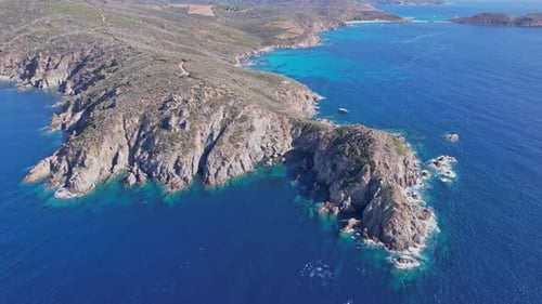 Aerial view of Cap Lardier looking west